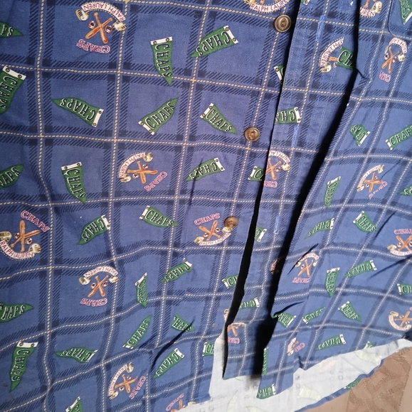 💎 CHAPS Ralph Lauren Men's Shirt Button Down Vintage Baseball Print #0271 - Picture 6 of 12